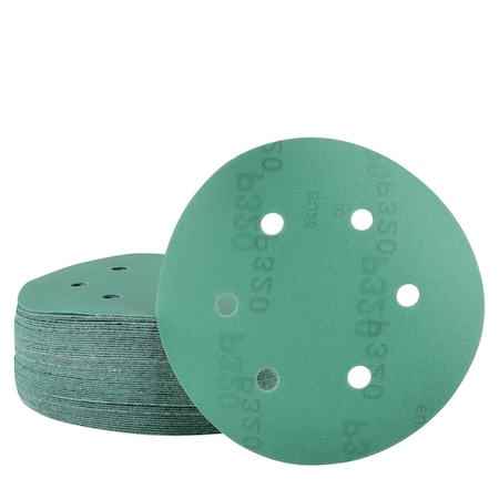 Legit Grit 6 inch Sand paper Disc, 6-Hole, 320 Grit, 50PK LG6-6320-50
